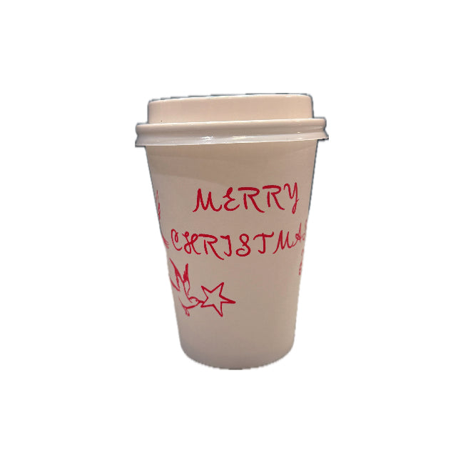 Merry Christmas Paper Cups & Lids