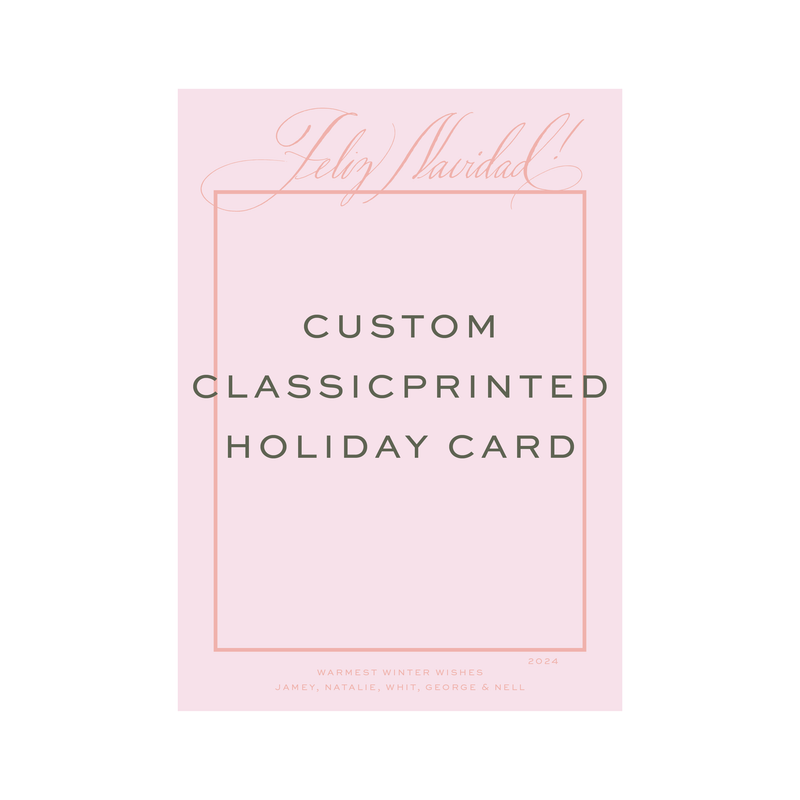 Custom Classic Printed Medium Holiday Card