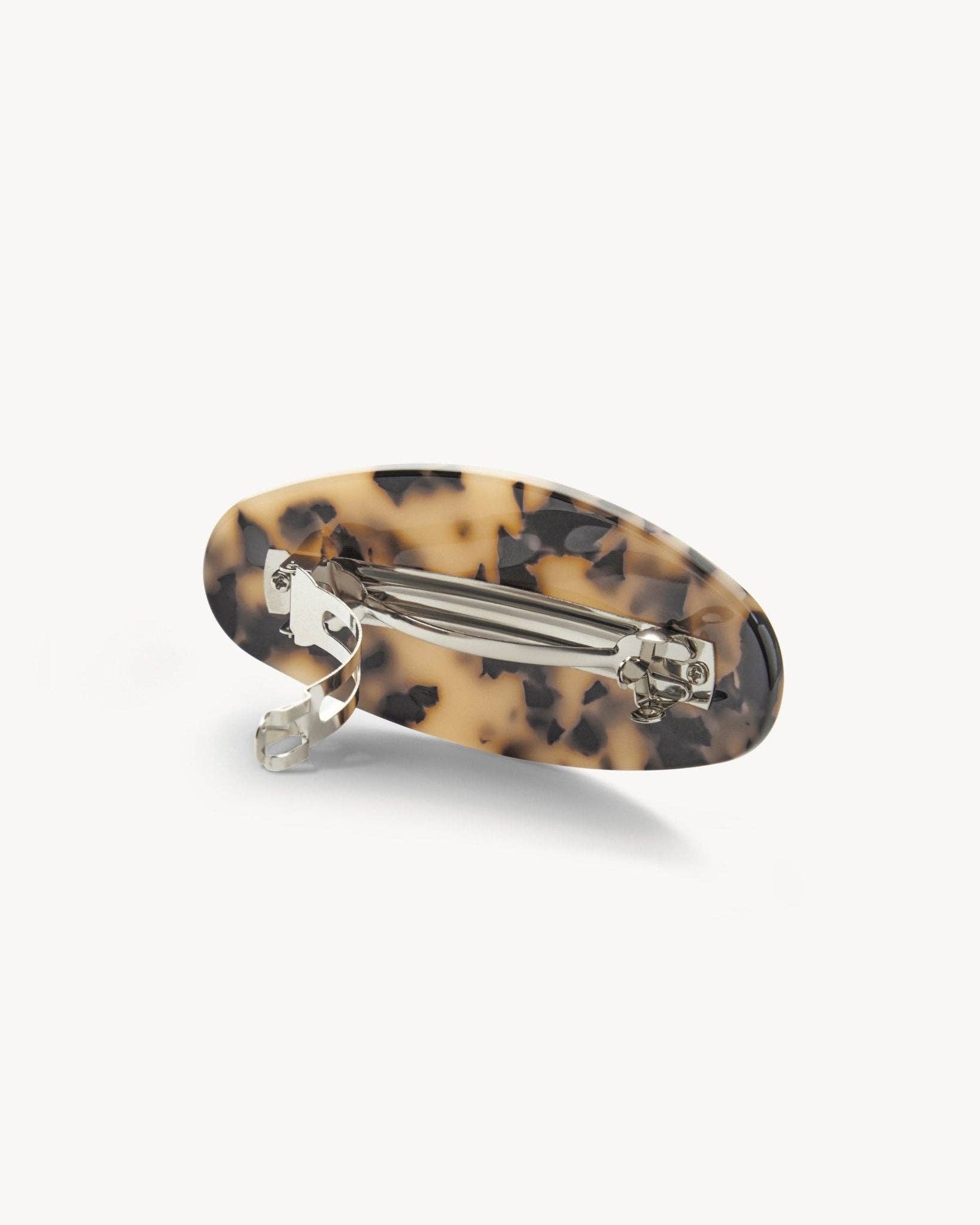 Jumbo Oval Barrette in Blonde Tortoise