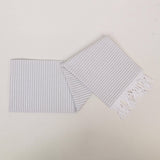 Striped Colorful Turkish Cotton Peshtemal Towel: Dark Navy Blue / Beach Towel