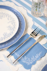 Floral Elegance Blue Guest Towels