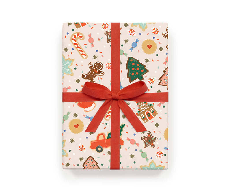 Roll of 3 Christmas Cookies Wrapping Sheets