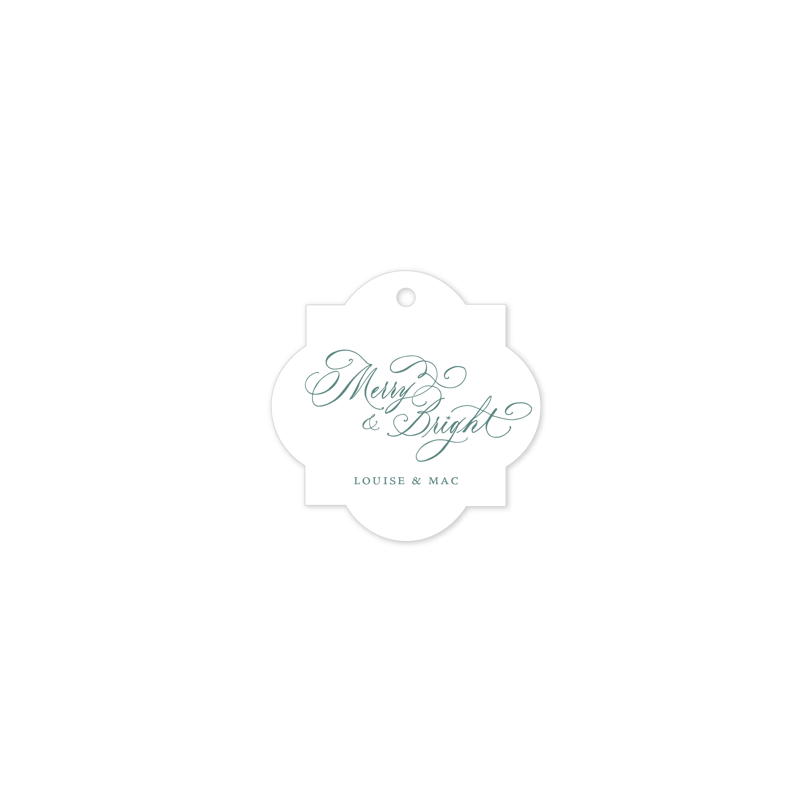 Ellington Tile Letterpress Holiday Gift Tag