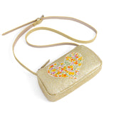 Girls Glitter Heart Purse, Gold