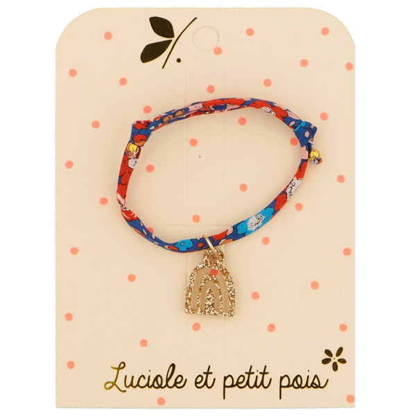 Gold Rainbow + Liberty Betsy Ann Scarlet Bracelet