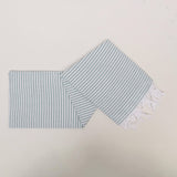 Striped Colorful Turkish Cotton Peshtemal Towel: Dark Navy Blue / Beach Towel