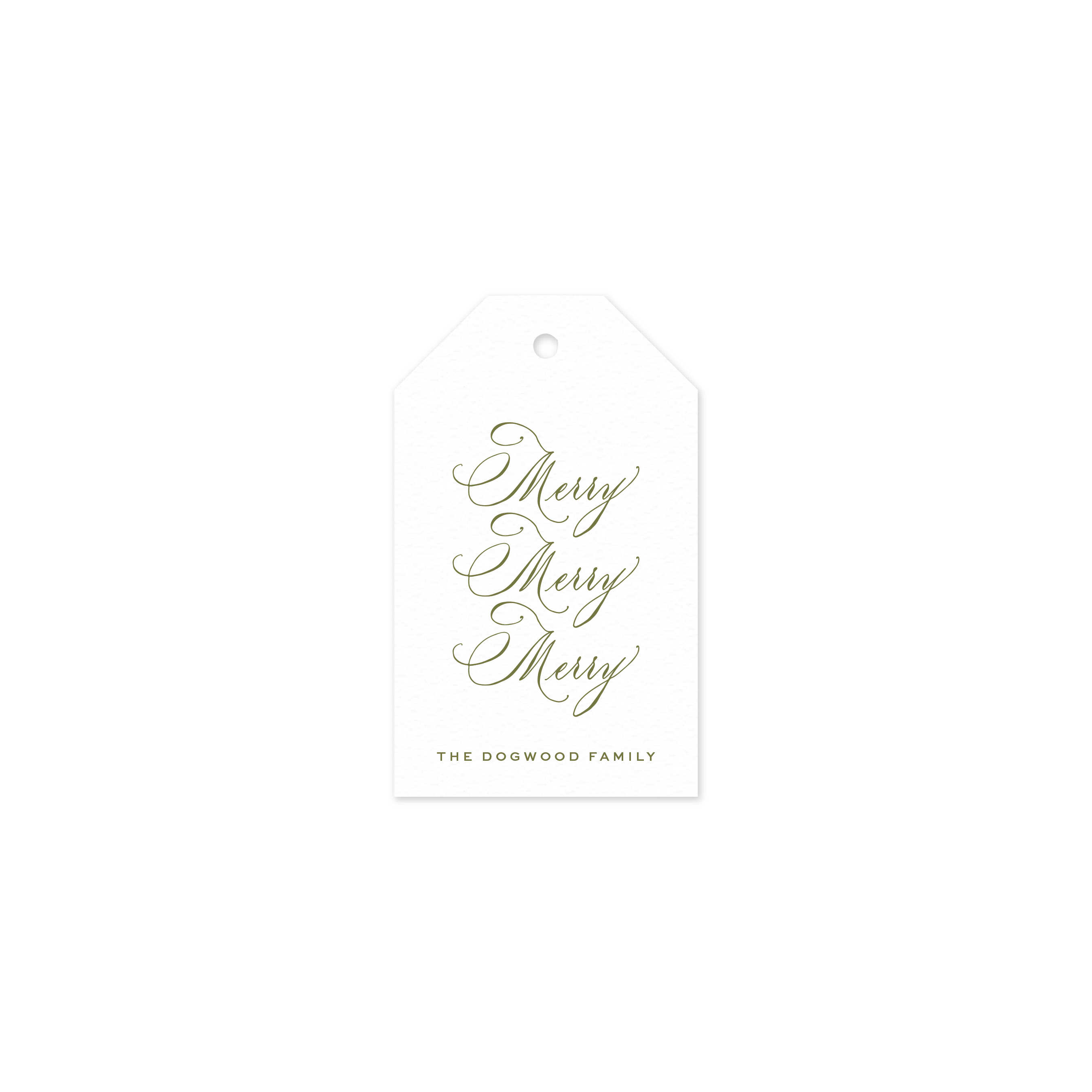 Dogwood Luggage Letterpress Holiday Gift Tag