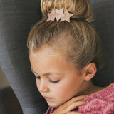 Pink Glitter Stars Hair Clips