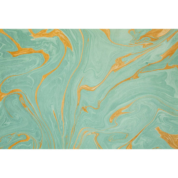 Seafoam & Gold Vein Marbled Paper Placemats