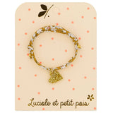 Gold Heart + Liberty Feather Meadow Bracelet