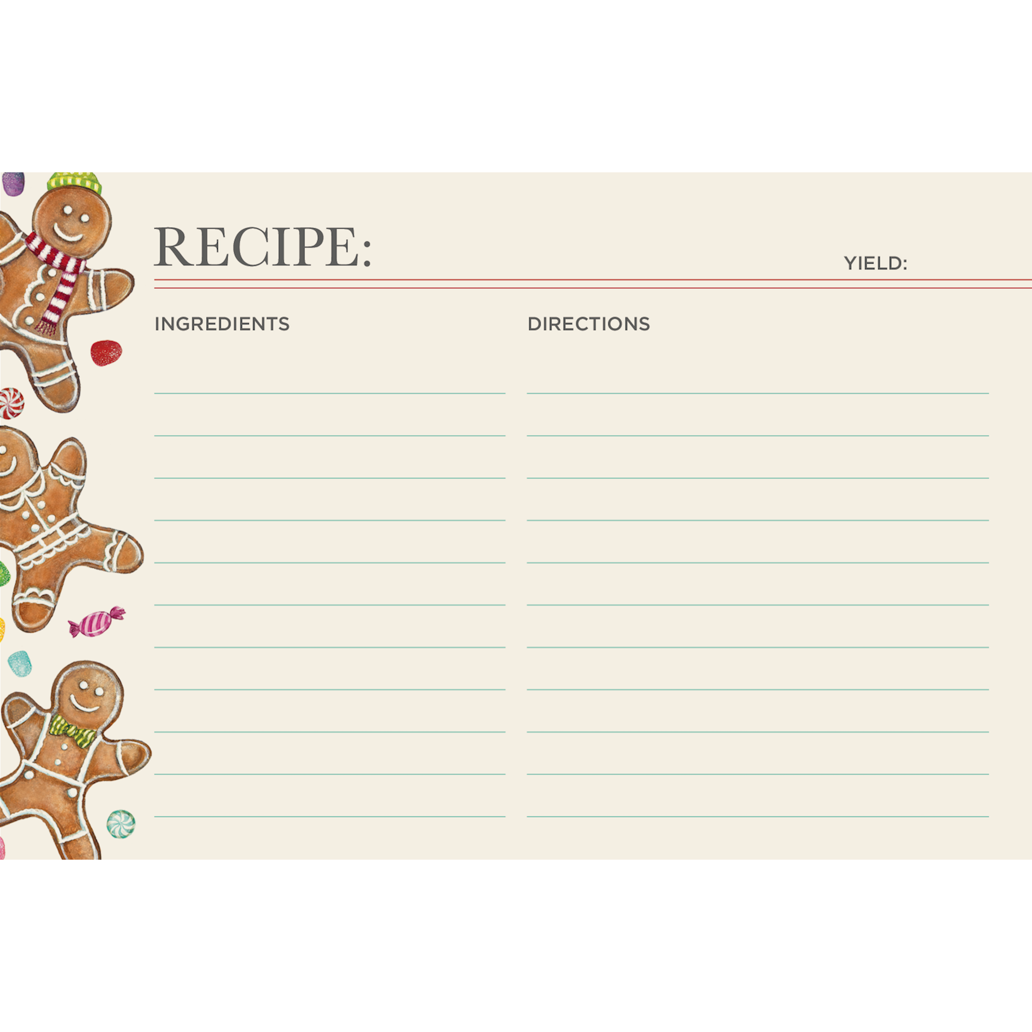 Gingerbread Recipe Cards