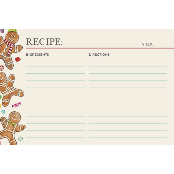 Gingerbread Recipe Cards