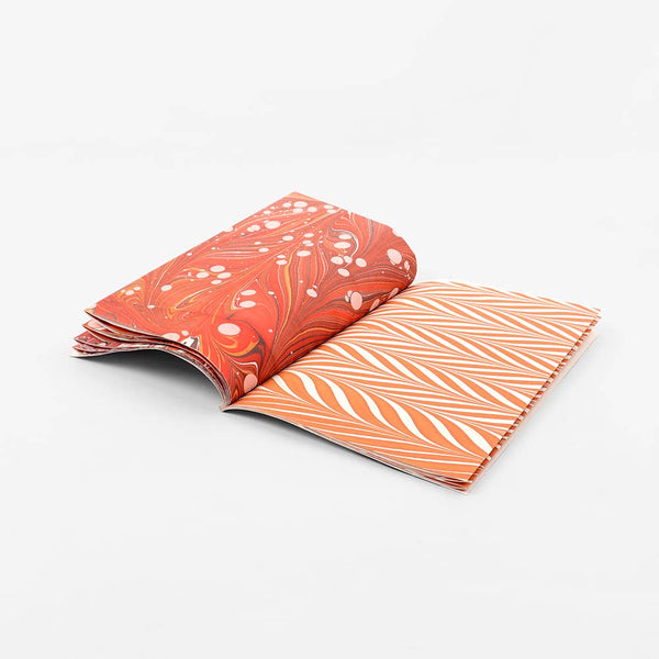 Red Hand Marbled Gift Wrapping Paper Booklet