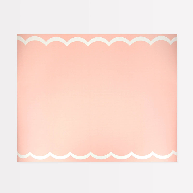 Meri Meri Scalloped Edge Pink Table Runner