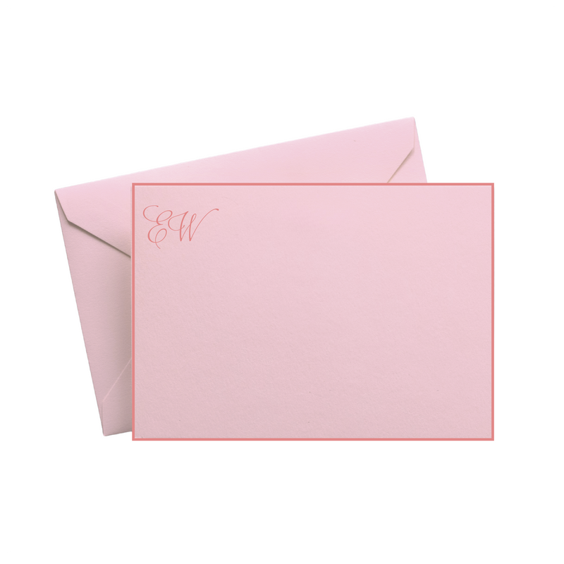 Elaine Pink Engraved Stationery