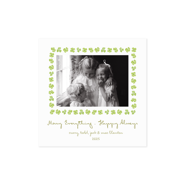 Elena Small Square Classic Printed Holiday Card