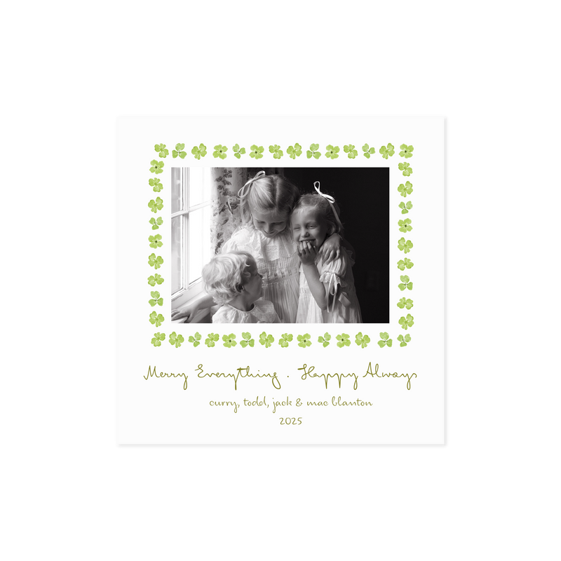 Elena Small Square Classic Printed Holiday Card