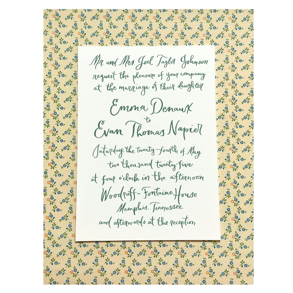 Emma Letterpress Wedding Invitation