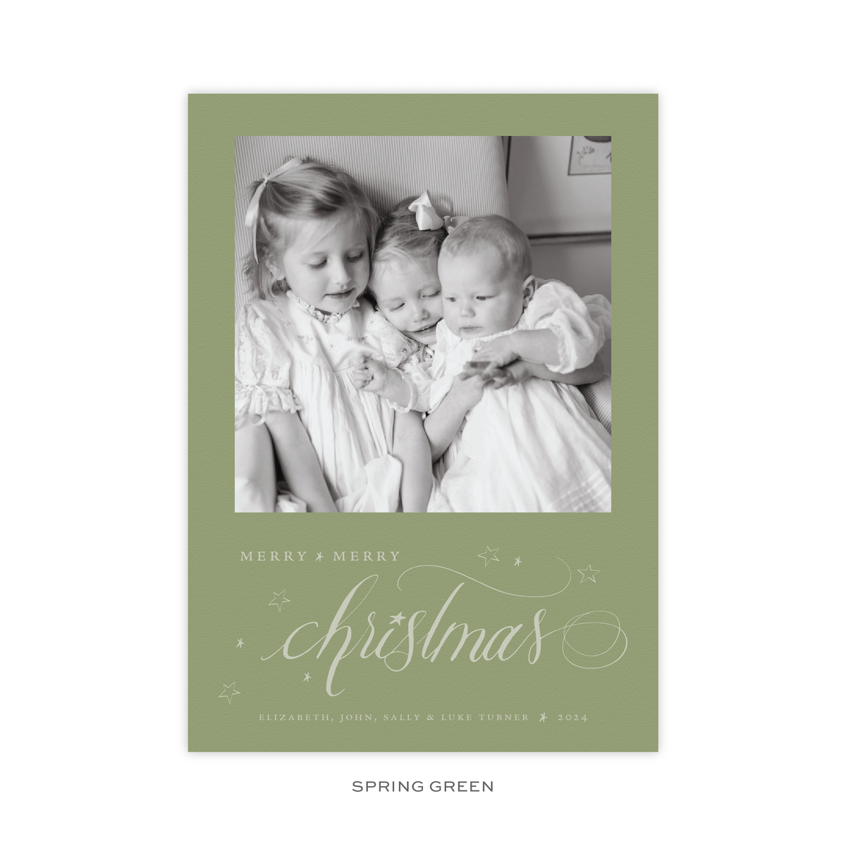 Elizabeth Classic Flat Print Holiday Card, Large (Archive)