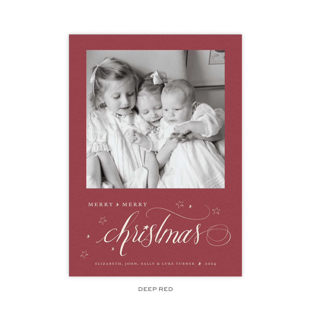 Elizabeth Classic Flat Print Holiday Card, Large (Archive)