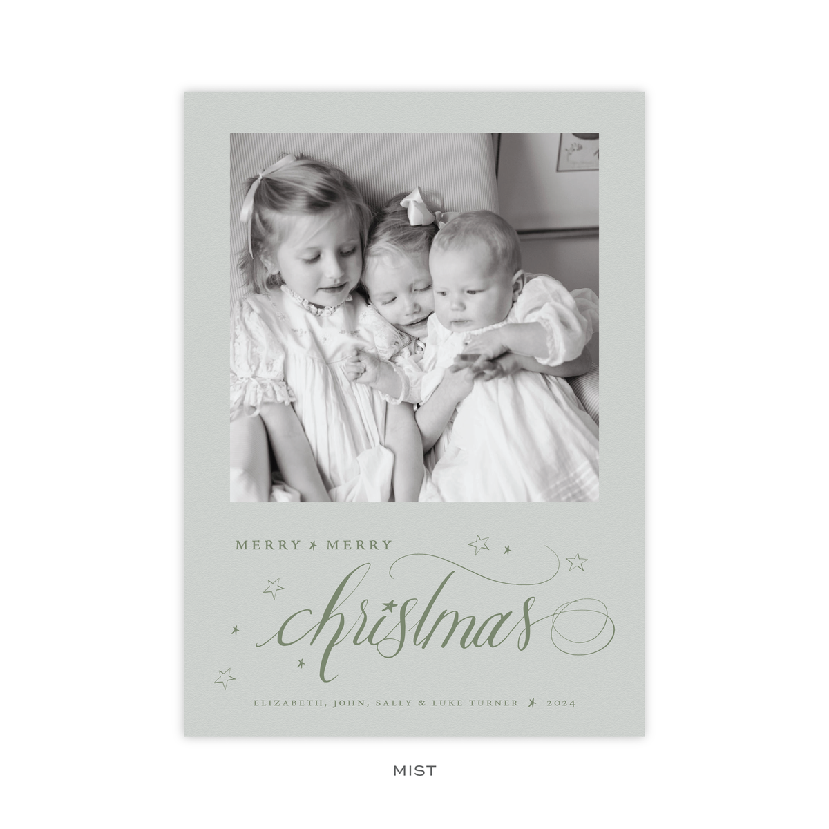 Elizabeth Classic Flat Print Holiday Card, Large (Archive)
