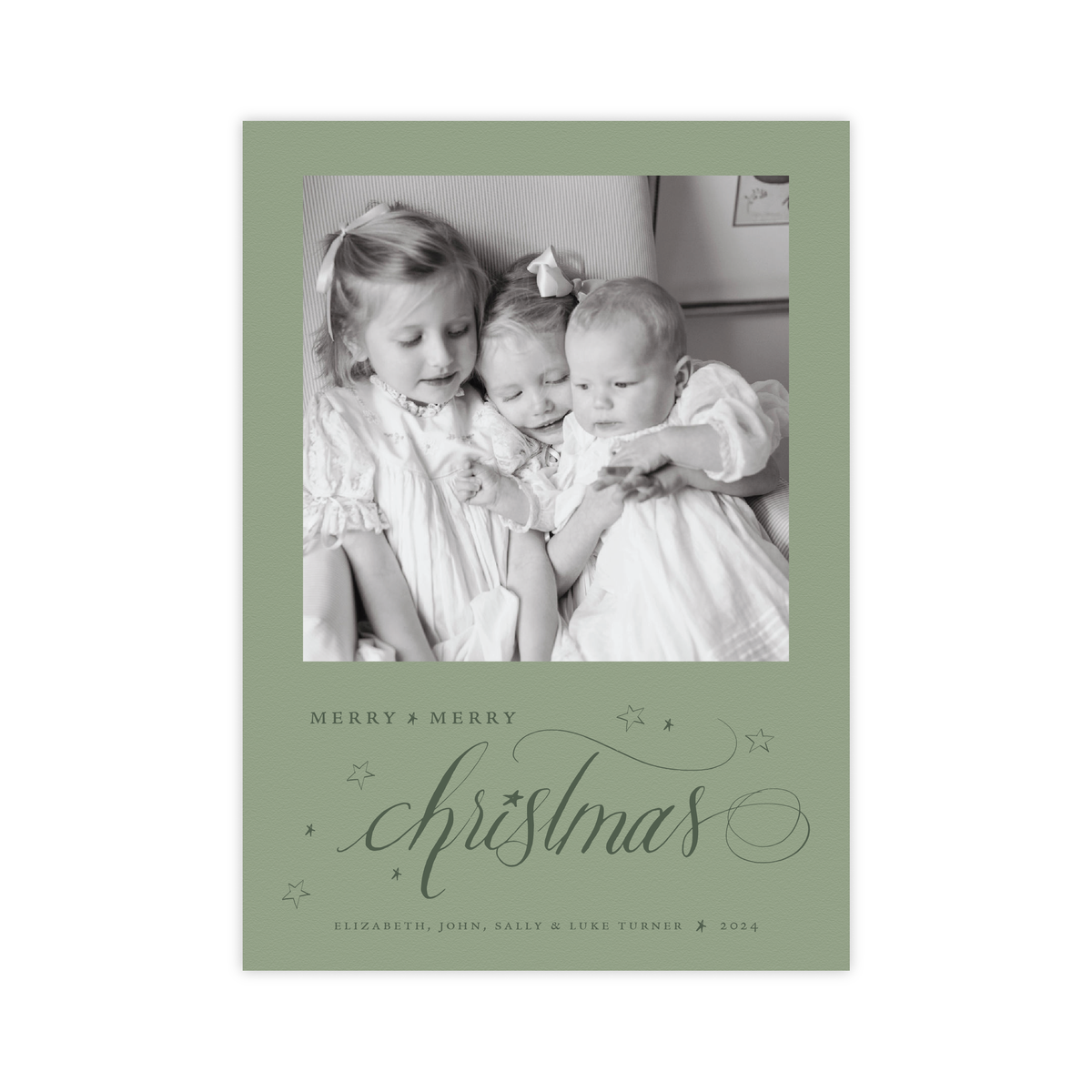 Elizabeth Classic Flat Print Holiday Card, Large (Archive)