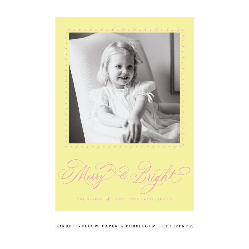 Ellington Letterpress Colored Paper Holiday Card