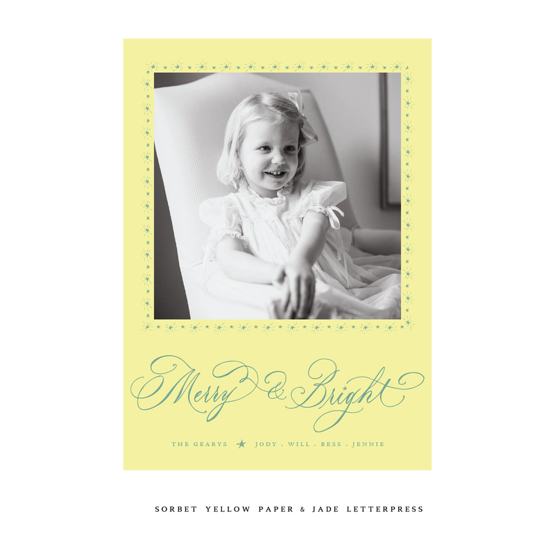 Ellington Letterpress Colored Paper Holiday Card