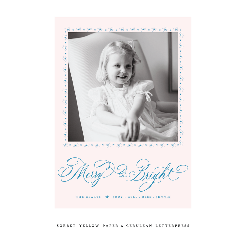 Ellington Letterpress Colored Paper Holiday Card