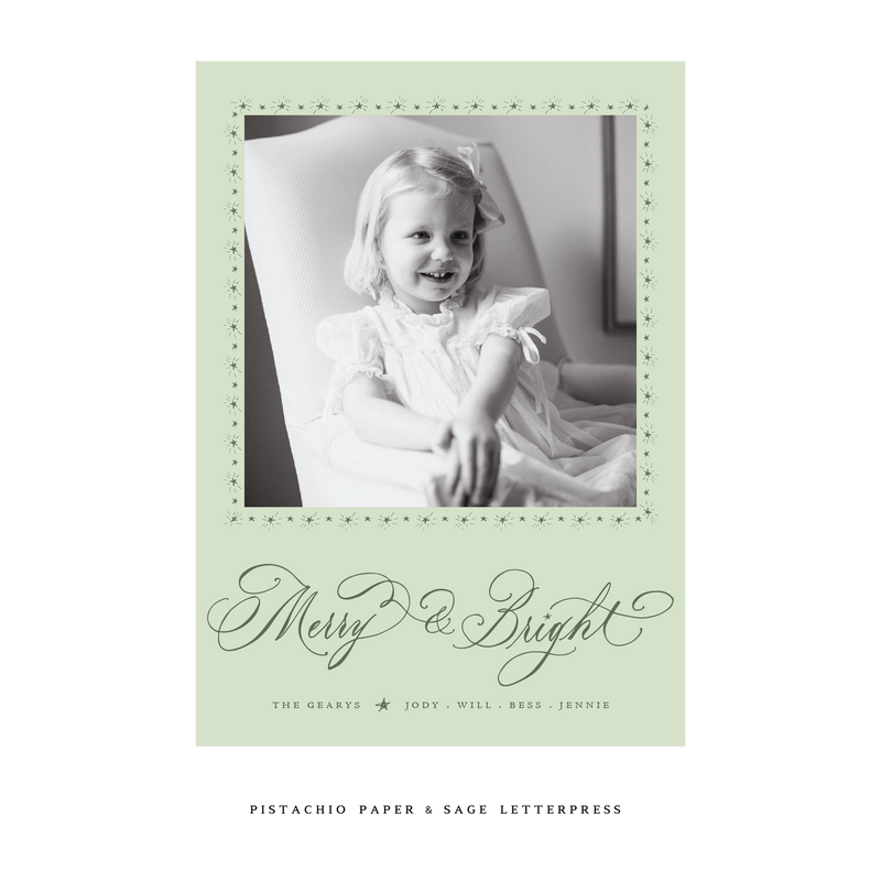 Ellington Letterpress Colored Paper Holiday Card