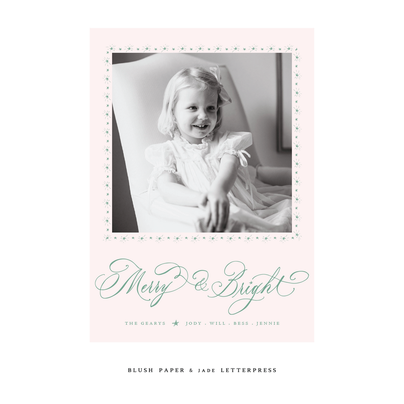 Ellington Letterpress Colored Paper Holiday Card