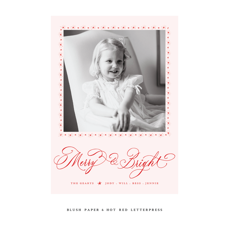 Ellington Letterpress Colored Paper Holiday Card