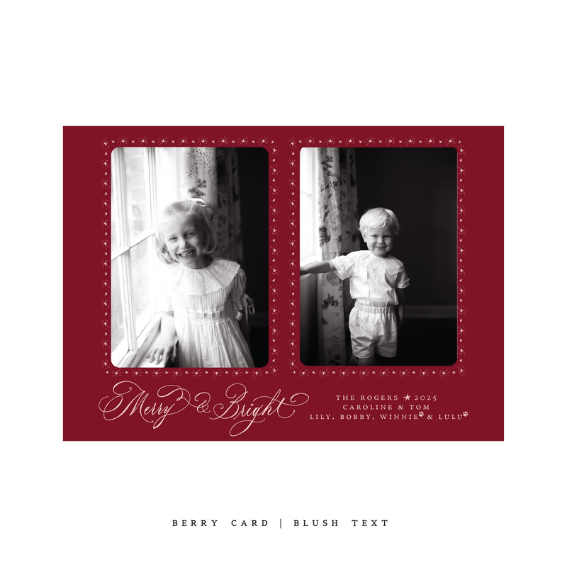 Ellington (2 Photos) Classic Printed Medium Holiday Card