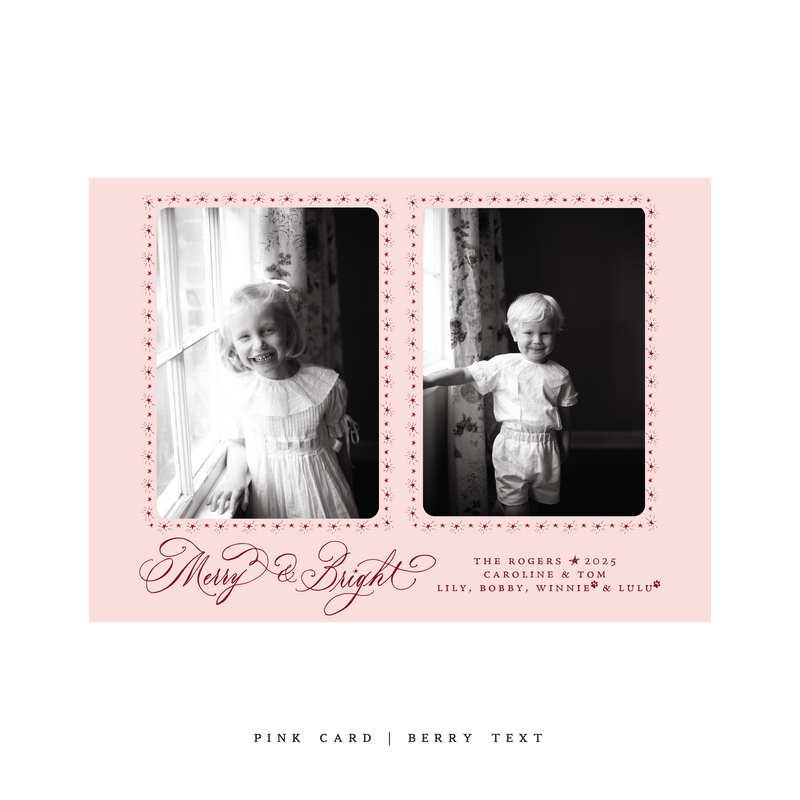 Ellington (2 Photos) Classic Printed Medium Holiday Card