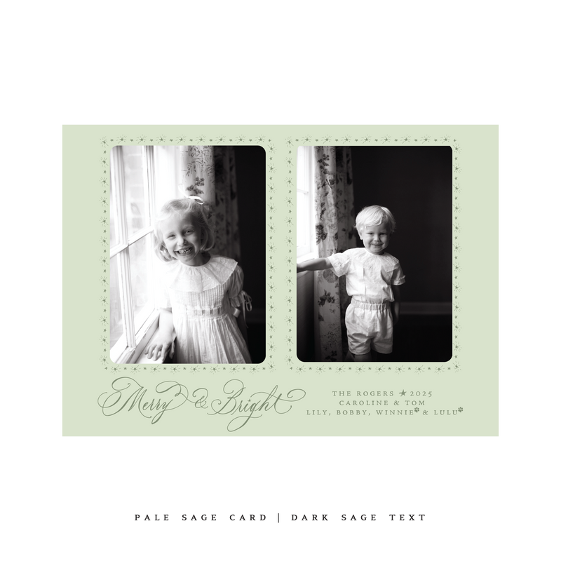 Ellington (2 Photos) Classic Printed Medium Holiday Card
