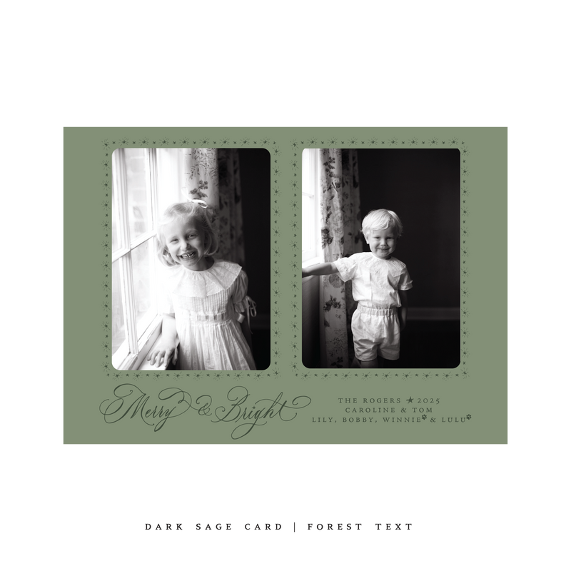 Ellington (2 Photos) Classic Printed Medium Holiday Card