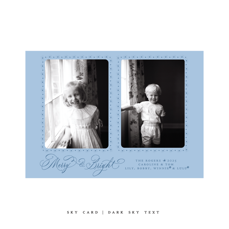 Ellington (2 Photos) Classic Printed Medium Holiday Card