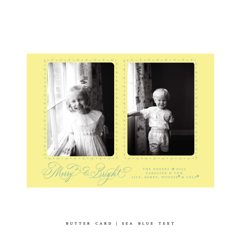 Ellington (2 Photos) Classic Printed Medium Holiday Card