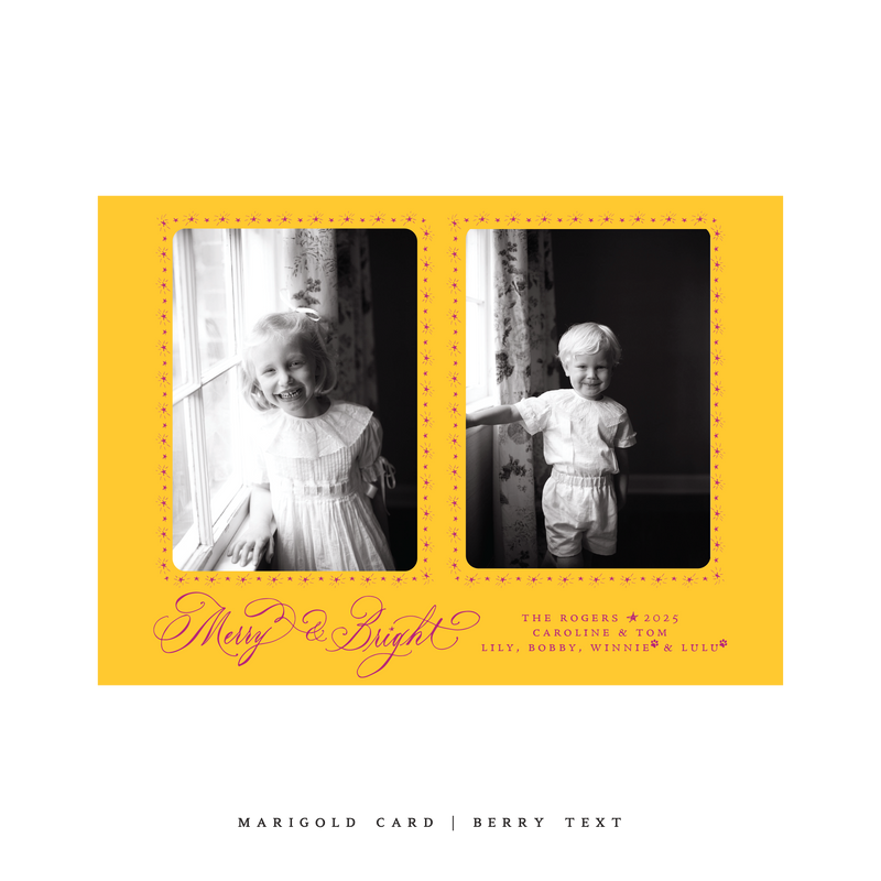 Ellington (2 Photos) Classic Printed Medium Holiday Card