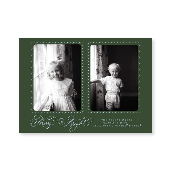 Ellington (2 Photos) Classic Printed Medium Holiday Card
