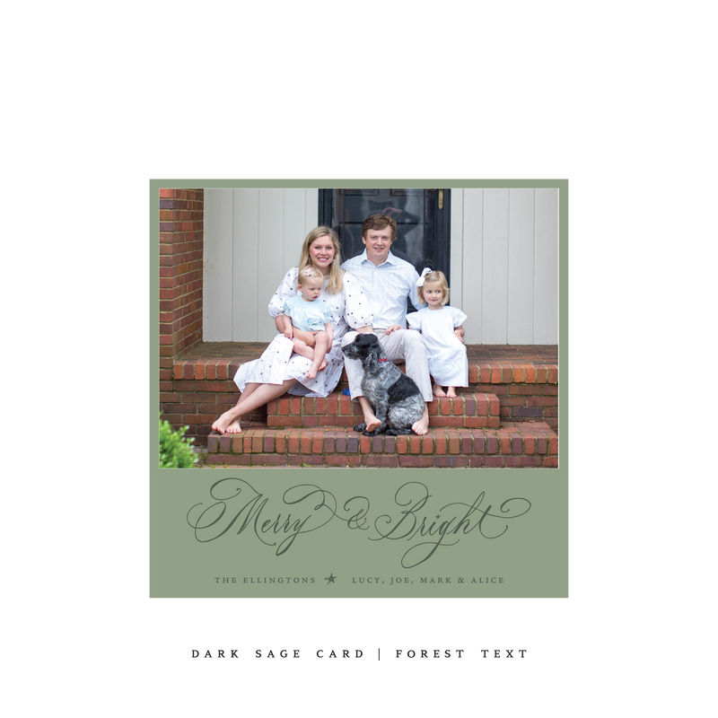 Ellington Classic Printed Small Square Holiday Card