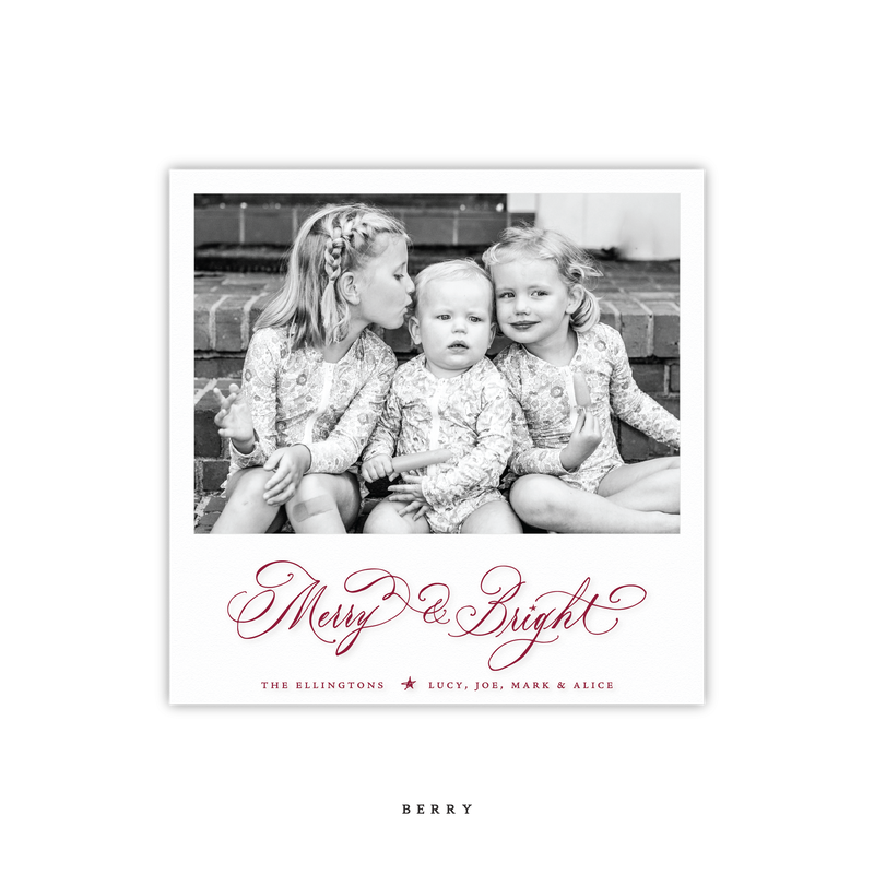 Ellington Engraved Small Square Holiday Card