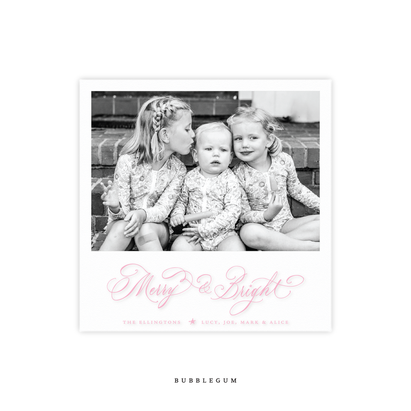 Ellington Engraved Small Square Holiday Card