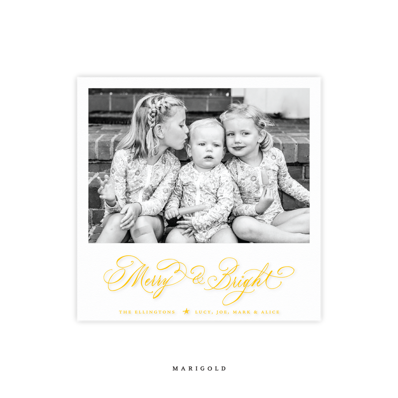 Ellington Engraved Small Square Holiday Card
