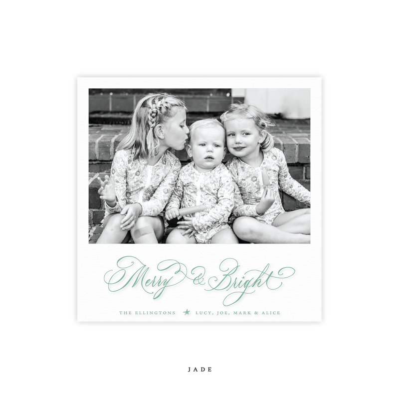Ellington Engraved Small Square Holiday Card