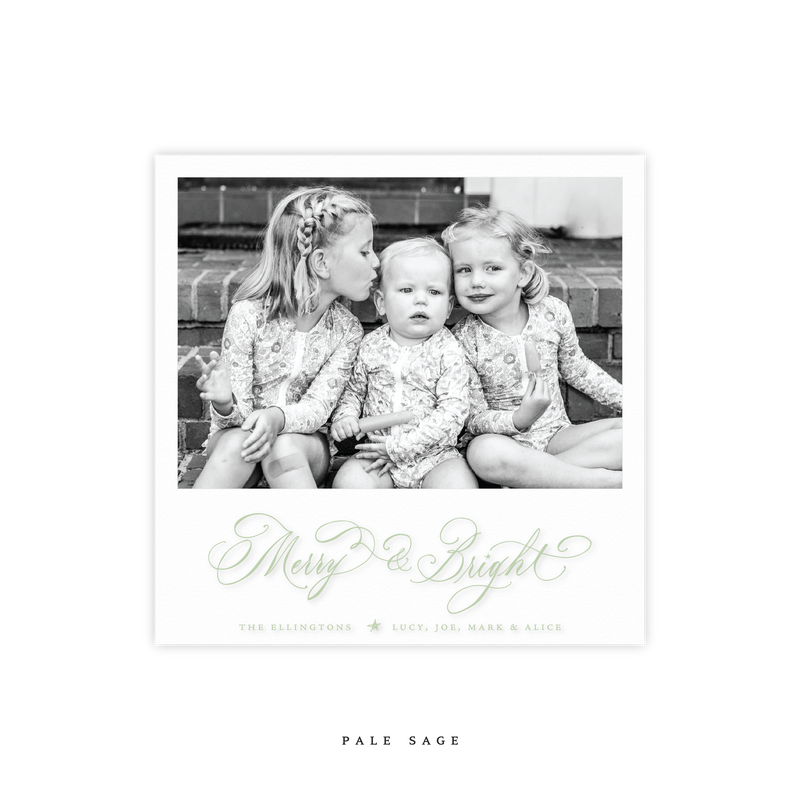 Ellington Engraved Small Square Holiday Card