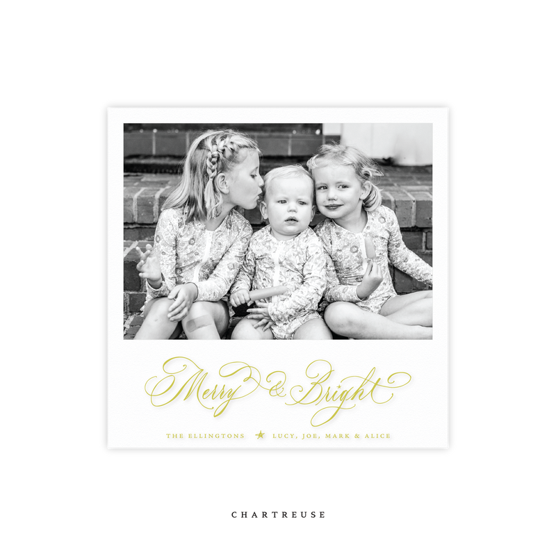 Ellington Engraved Small Square Holiday Card