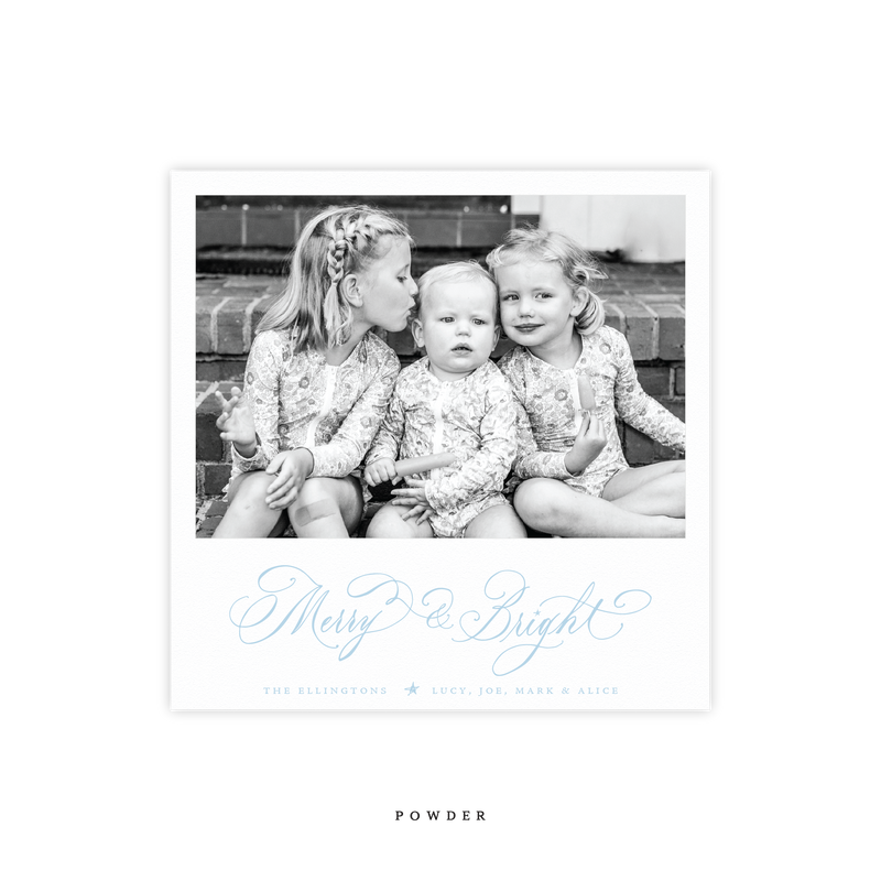 Ellington Engraved Small Square Holiday Card