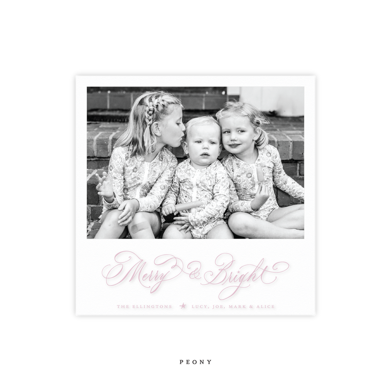 Ellington Engraved Small Square Holiday Card