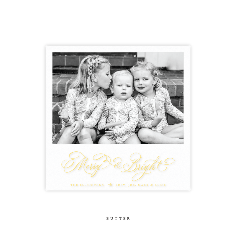 Ellington Engraved Small Square Holiday Card